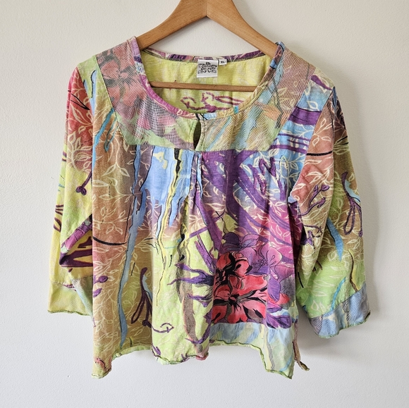 Parsley and sage colorful top - Picture 1 of 7